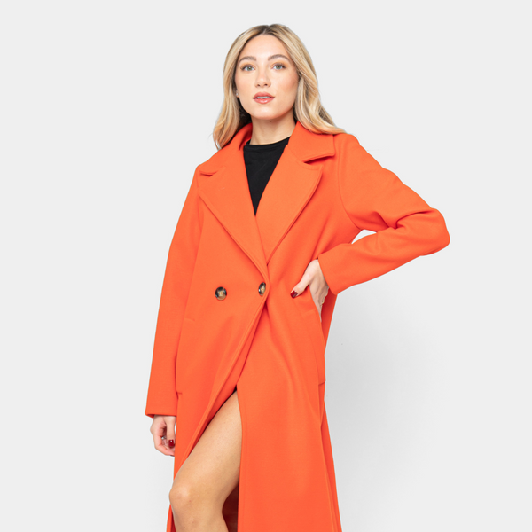 Cappotto lana misto cammello - Arancione