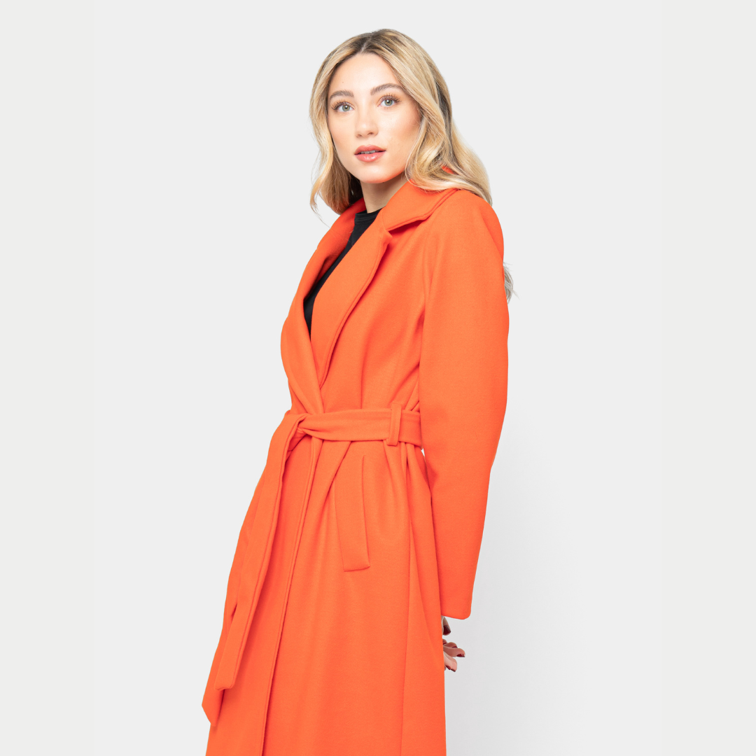 Cappotto lana misto cammello - Arancione