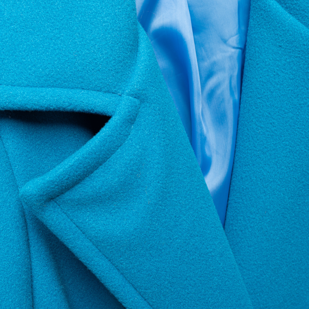 Cappotto lana misto cammello - Azzurro