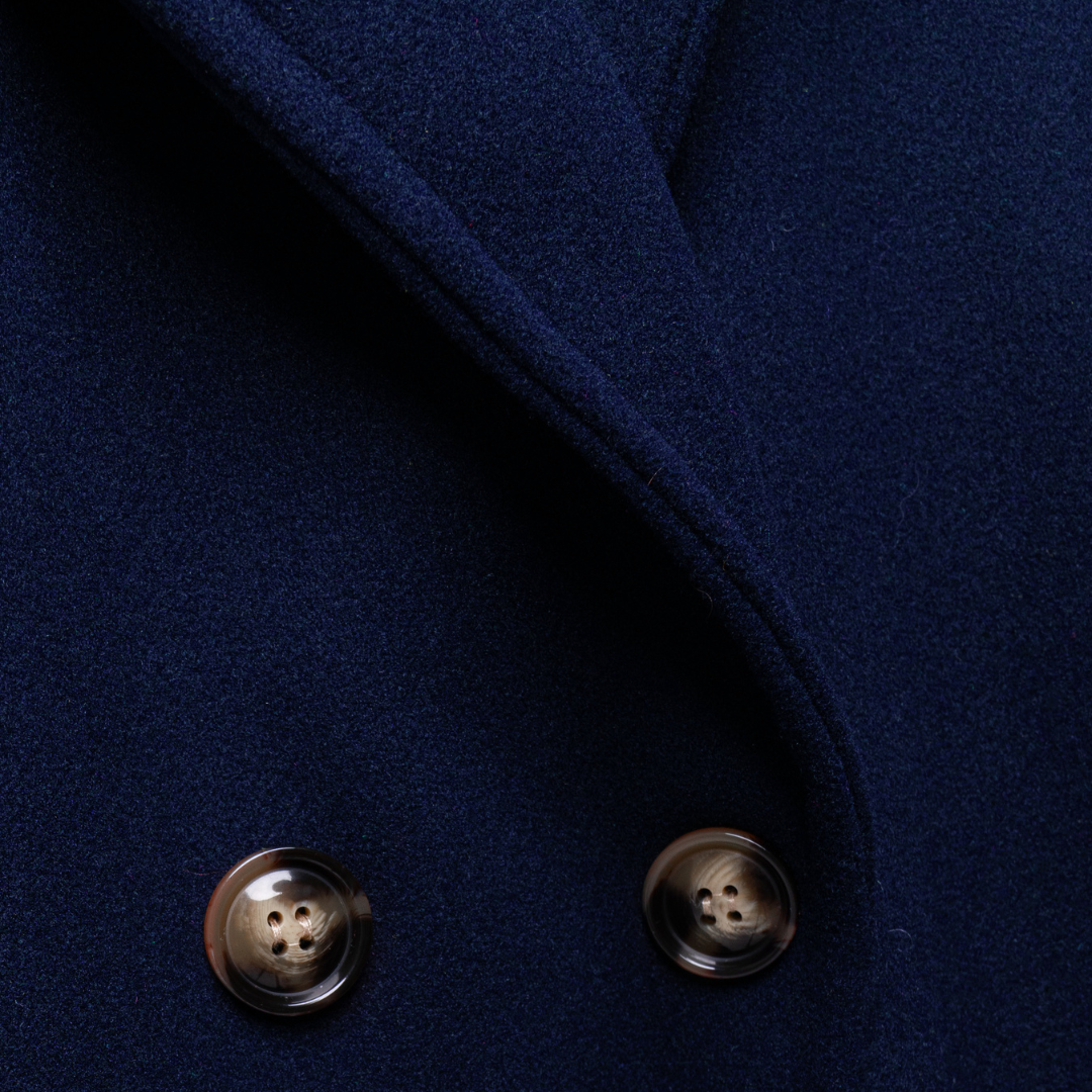 Cappotto lana misto cammello - Blu Notte